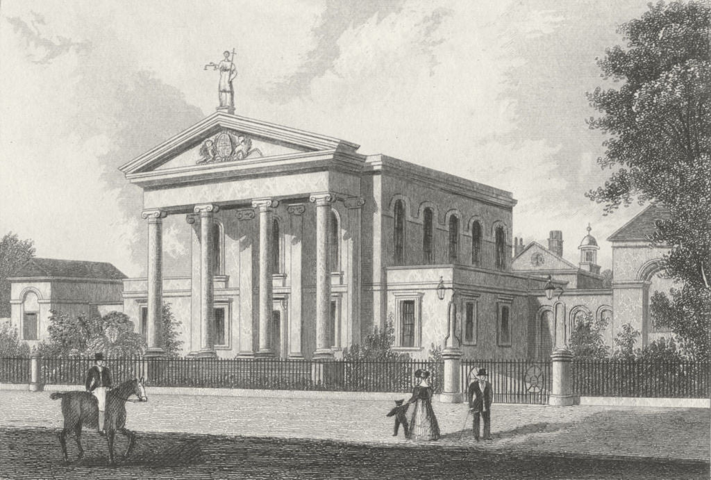 YORKS. Ct House, Beverley, E. DUGDALE c1840 old antique vintage print picture